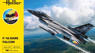 Heller 1/48 STARTER KIT F-16 Dark Falcon