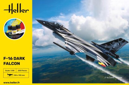 Heller 1/48 STARTER KIT F-16 Dark Falcon