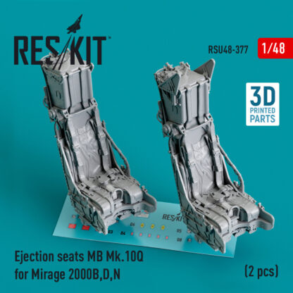 Ejection seats MB Mk.10Q for Mirage 2000B,D,N (2 pcs) (3D Printed) (1/48)