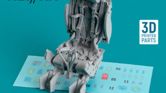 Ejection seat KM-1M for MiG-21, MiG-23, MiG-25, MiG-27 (1 pcs) (3D Printed) (1/48)