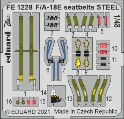 F/ A-18E seatbelts STEEL 1/48