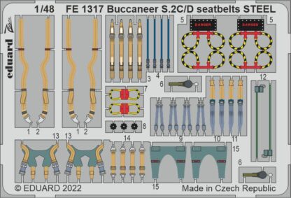 Buccaneer S.2C/ D seatbelts STEEL 1/48